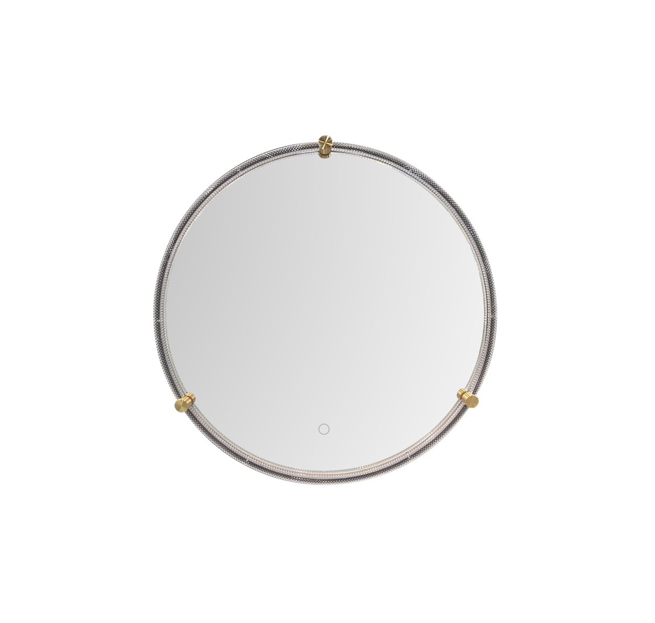 Mirrors Oglinda cu LED rotunda neagra din metal 60 cm Mondo Zuma Line