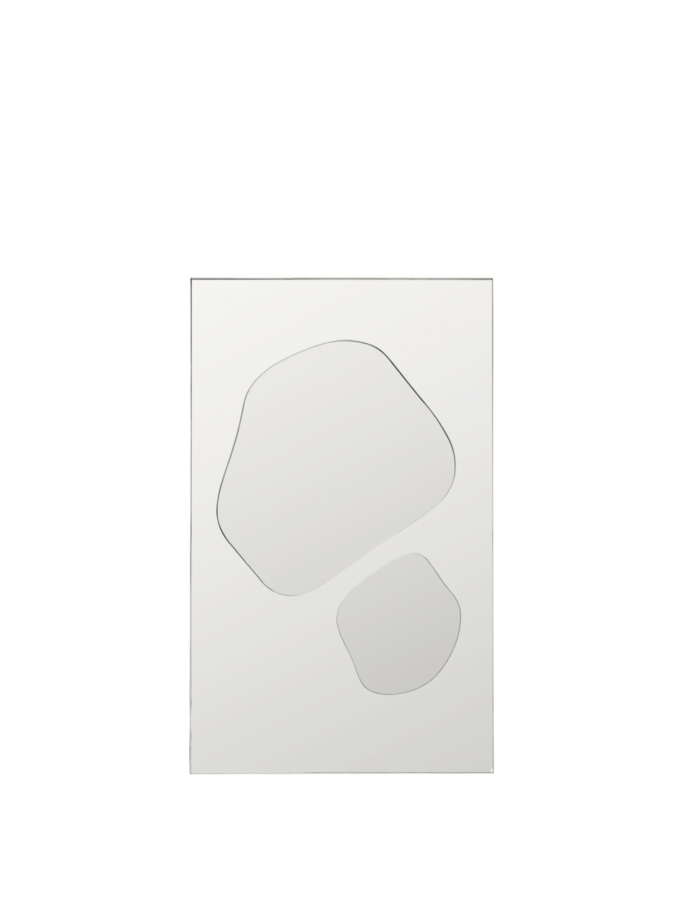 vitrina din sticla Oglinda dreptunghiulara argintie din sticla 50x82cm Folia Ferm Living