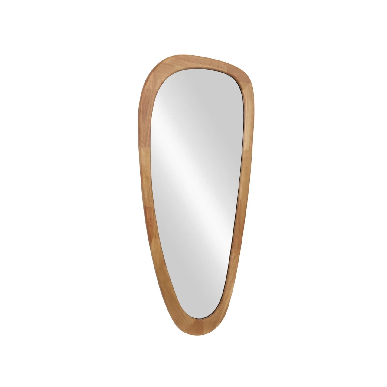 oglinda decorativa Oglinda ovala maro deschis din lemn 55x122 cm Organic The Home Collection