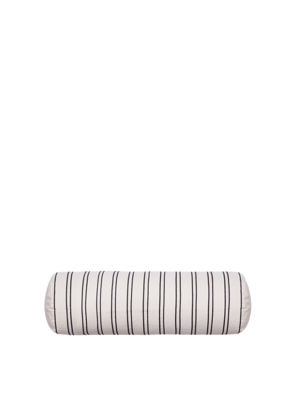 Throw Pillows Perna ovala alb antic/neagra din bumbac 20x60 cm Twill Ferm Living