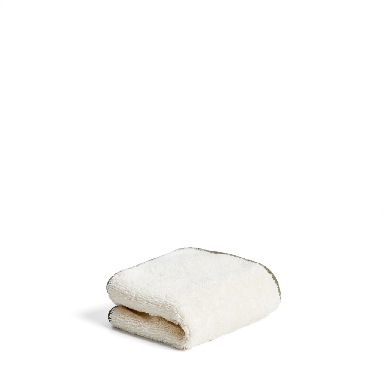 Towels Prosop crem/verde din bumbac 30x50 cm Sedora Kave Home
