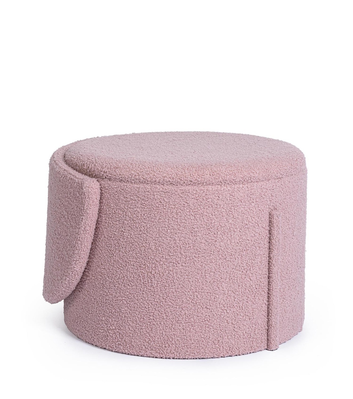 Ottomans Puf asimetric roz din textil 54x58 cm Anthea Bizzotto
