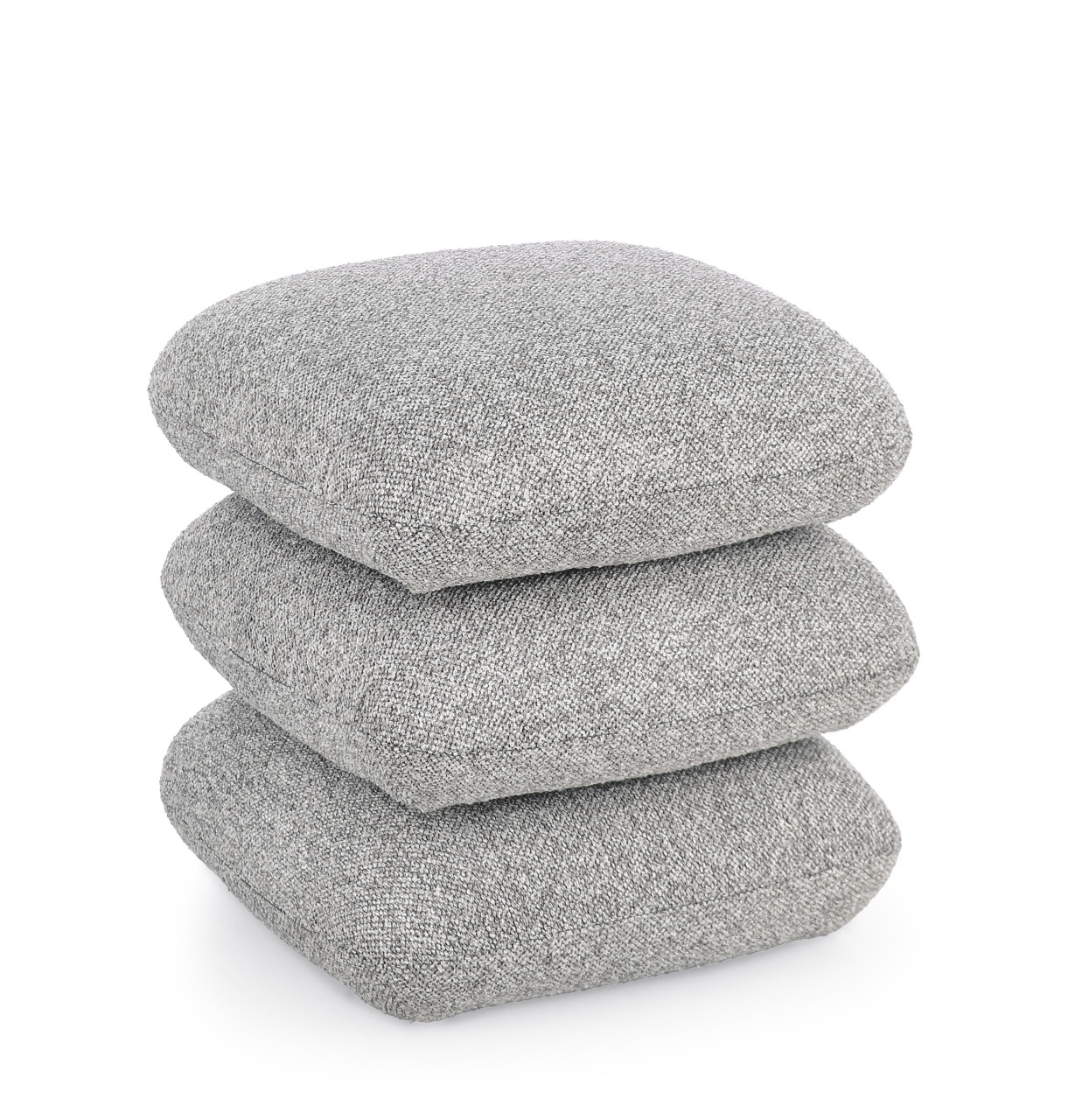 Ottomans Puf patrat gri din textil 45x45 cm Antara Bizzotto