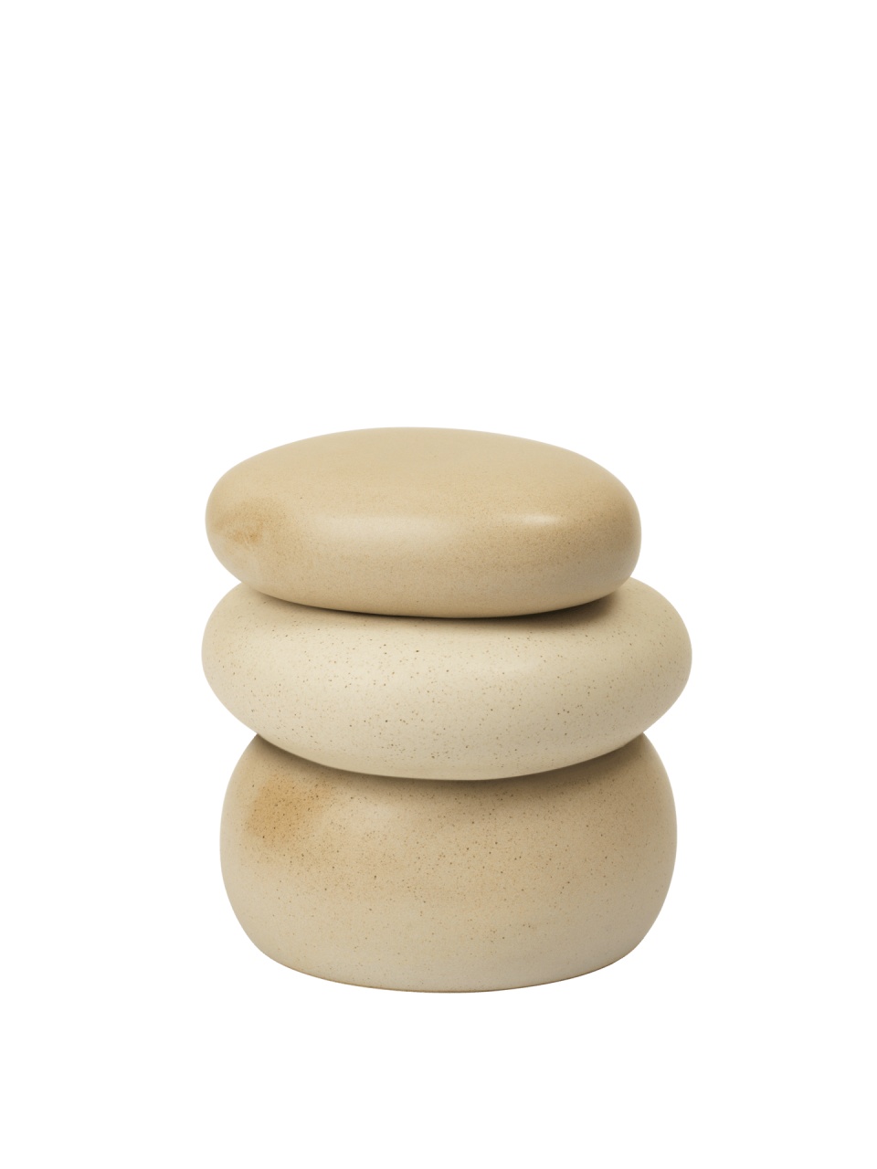 Household Storage Containers Recipient cu capac bej nisipiu din ceramica 14x15 cm Pebble Ferm Living