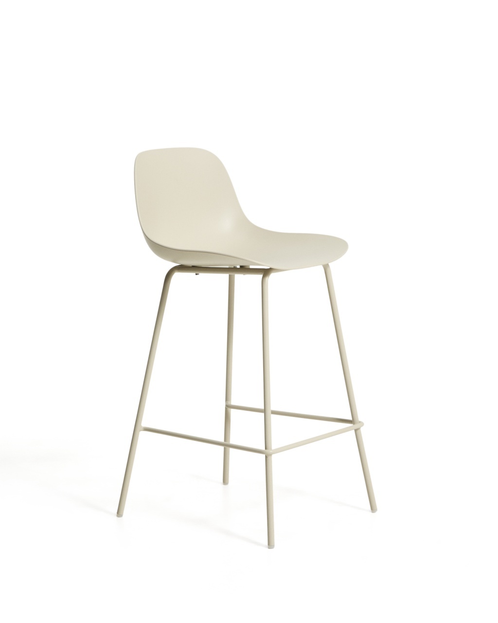 Chairs Scaun bar exterior alb din plastic Altea Low Kave Home