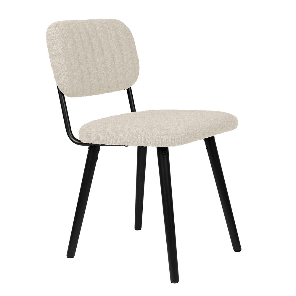 Kitchen & Dining Room Chairs Scaun dining alb antic din textil Jake Quiet Object