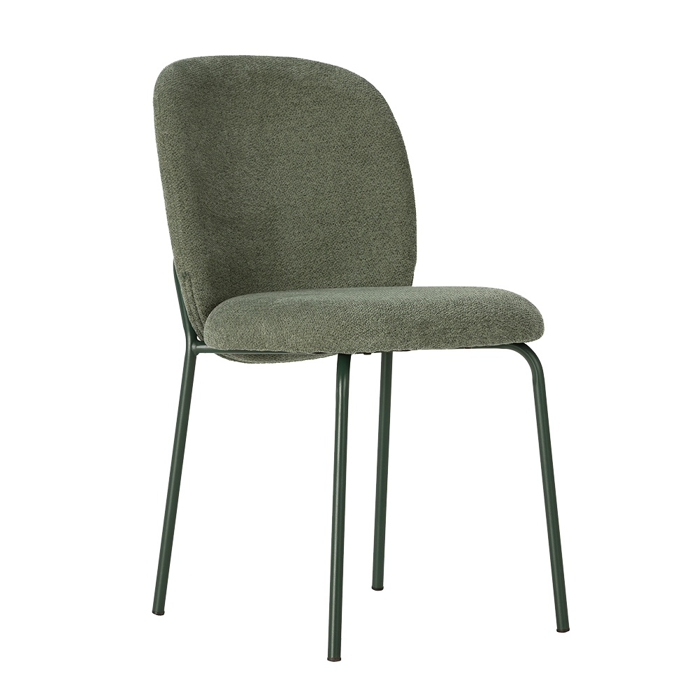 Quiet Object Scaun dining verde din textil Daia Quiet Object