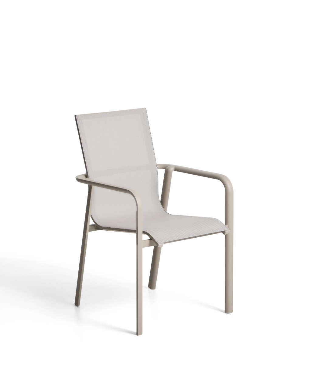 scaun dining bej Scaun exterior dining bej din metal Canea Kave Home