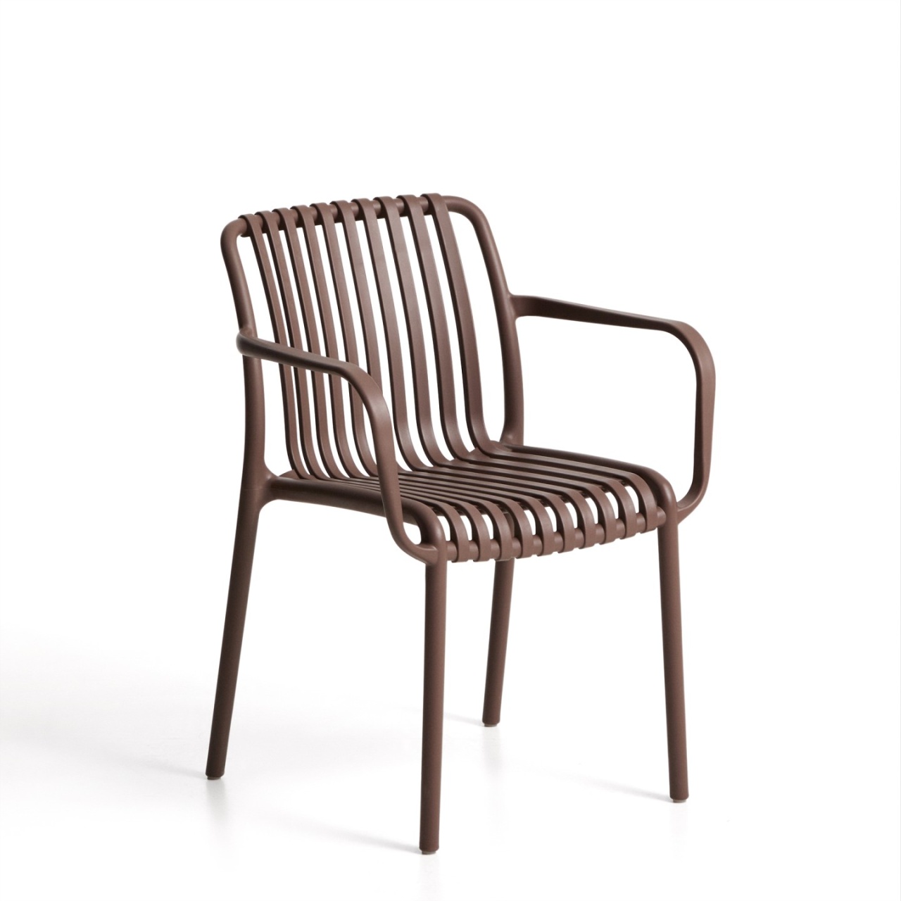 scaun ergonomice Scaun exterior dining maro din plastic Isabellini Kave Home