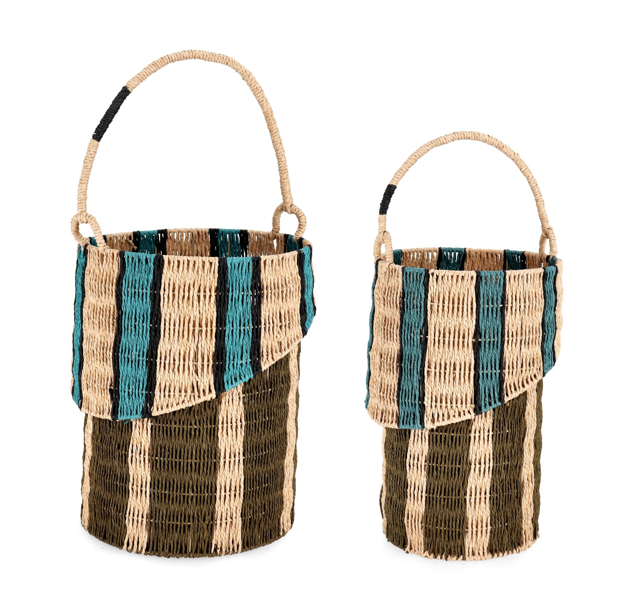 Baskets Set 2 cosuri multicolore din hartie Kya Cyll Bizzotto