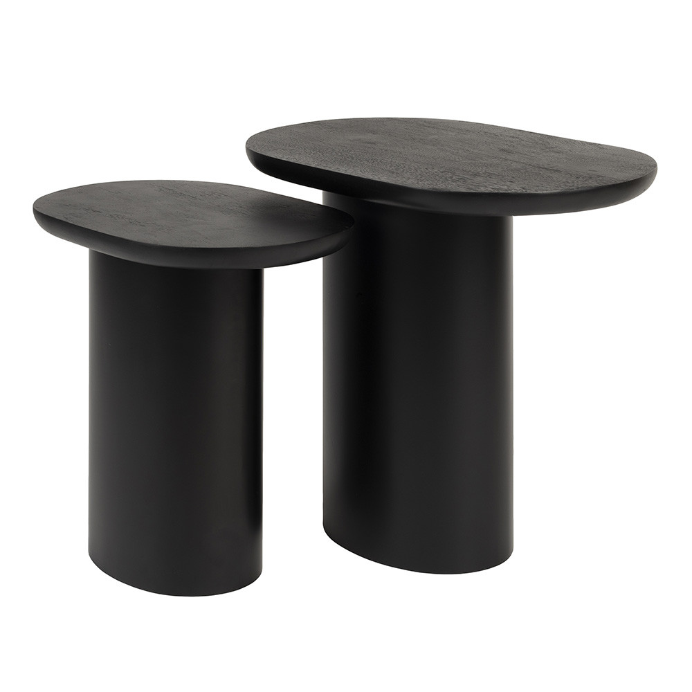 Quiet Object Set 2 mese laterale negre din lemn Bela Quiet Object