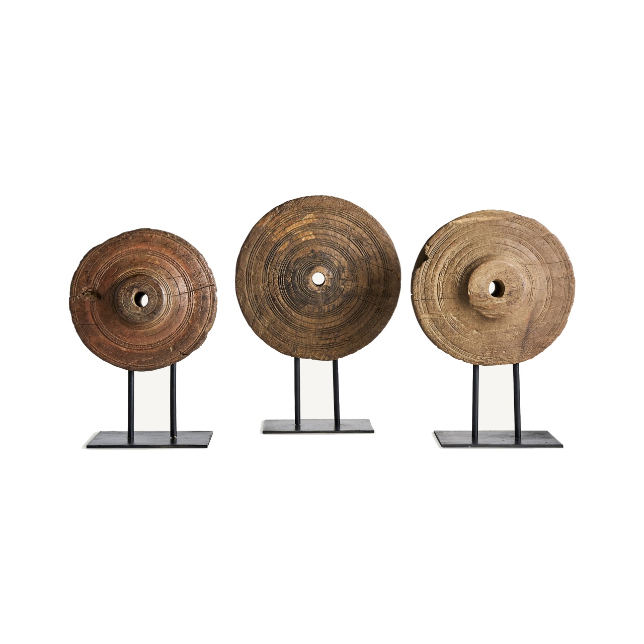Artwork Set 3 decoratiuni maro din lemn Polea Vical Home