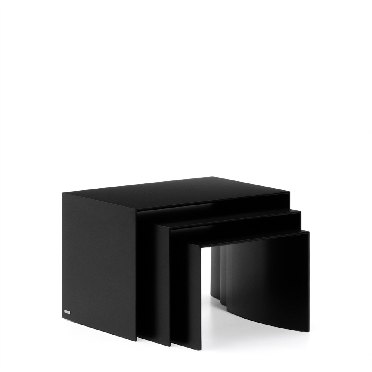 Coffee Tables Set 3 mese de cafea negre din lemn Litto Kave Home