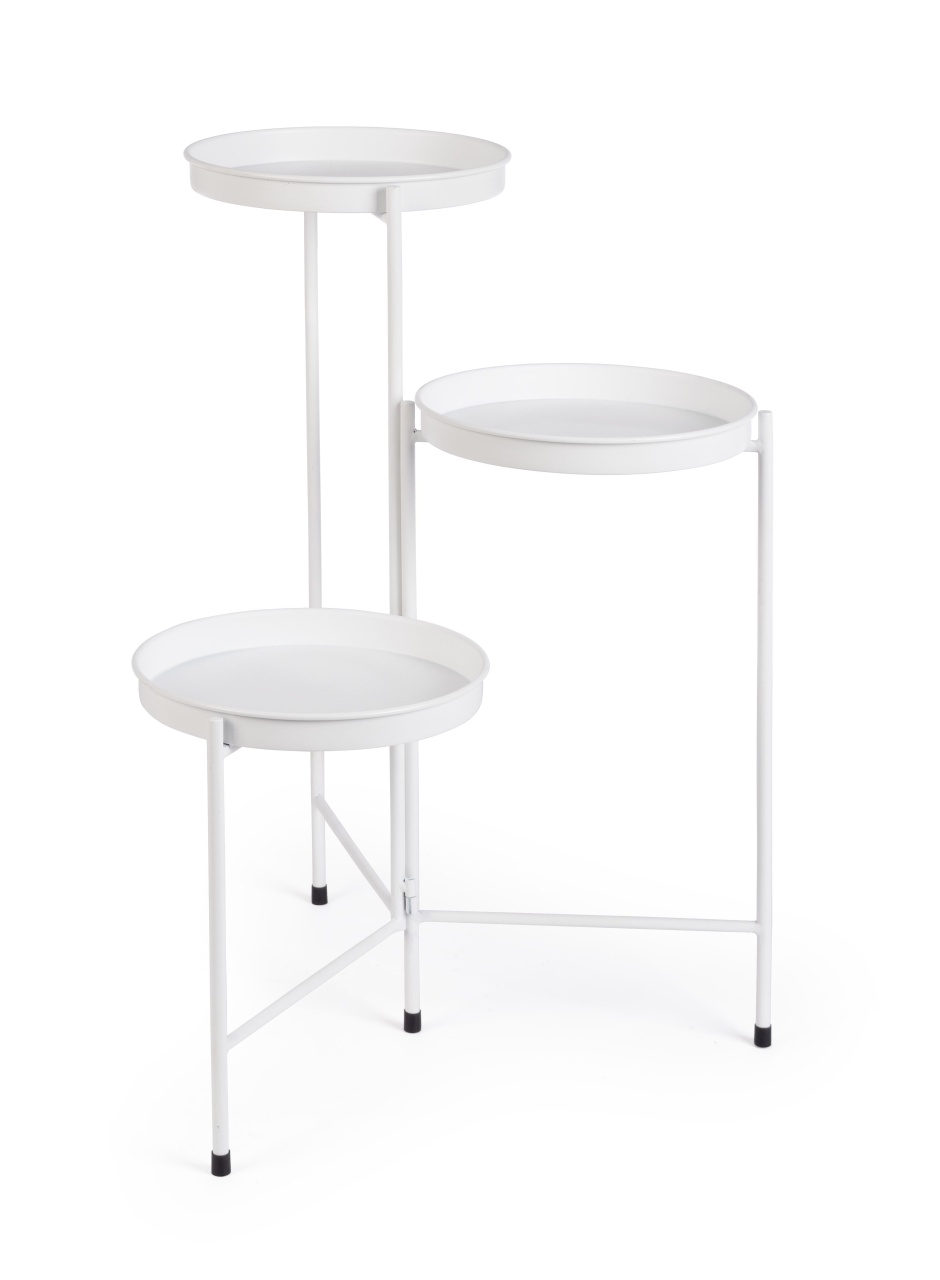 Gardening Set 3 suporturi pentru ghivece alb din metal Henly Bizzotto