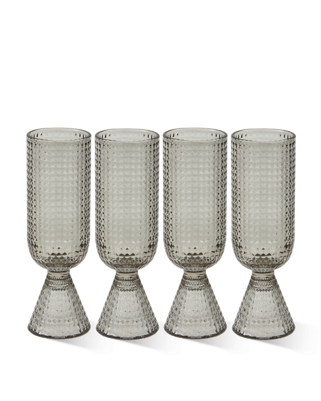 set pahare apa Set 4 pahare pentru sampanie gri deschis din sticla 220 ml Rooftop Pols Potten