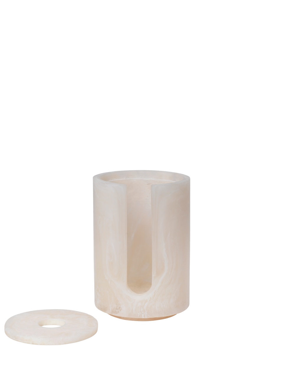 Household Storage Containers Suport pentru dischete demachiante bej perla din fibre naturale 8x12 cm Mist Ferm Living