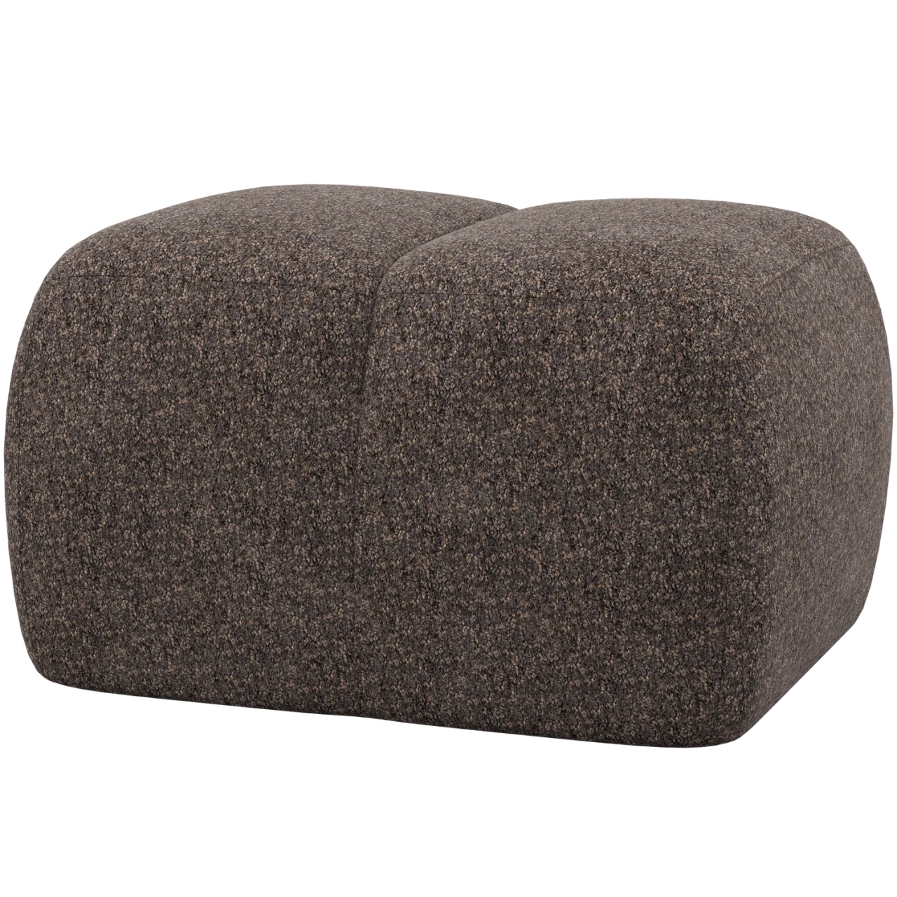 taburet pepco Taburet dreptunghiular maro din textil 64x84 cm Mojo Wooly Woood