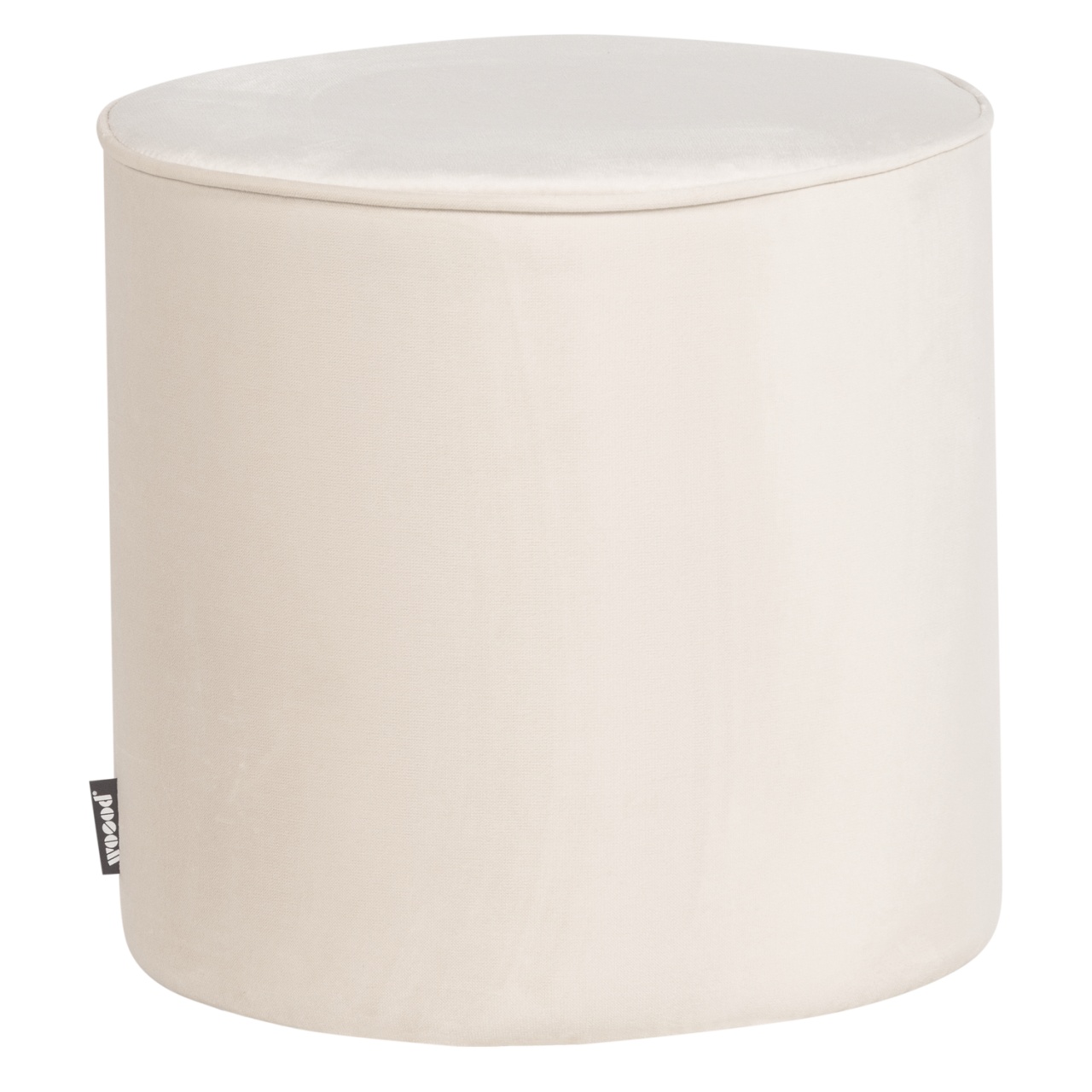Ottomans Taburet rotund alb antic din catifea 46 cm Sara Woood
