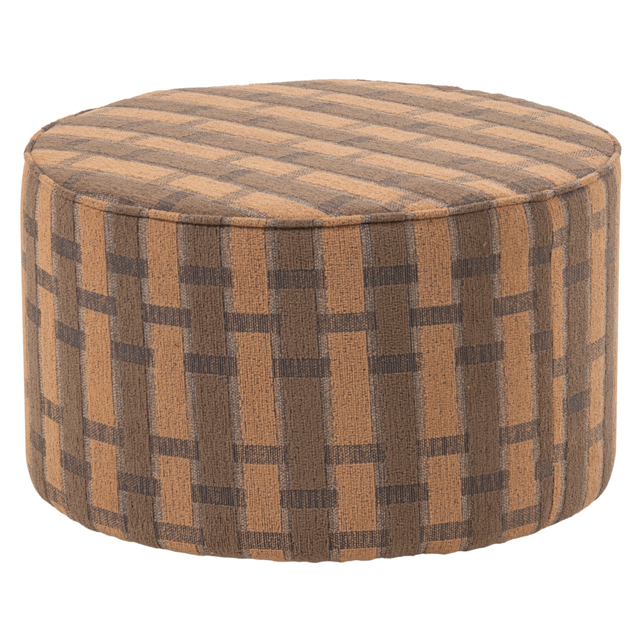 Ottomans Taburet rotund maro/roz din textil 60 cm Sarli Woood