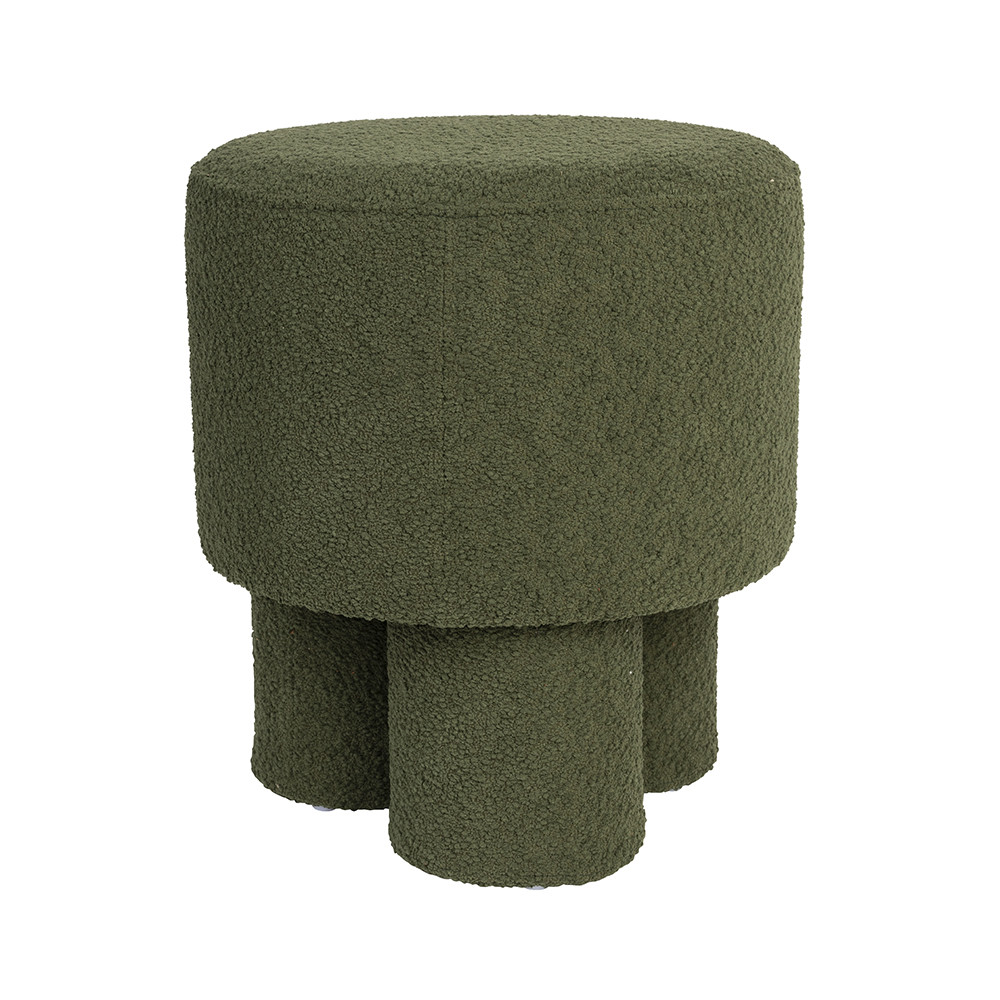 Quiet Object Taburet rotund verde din textil 40 cm Marcos Quiet Object