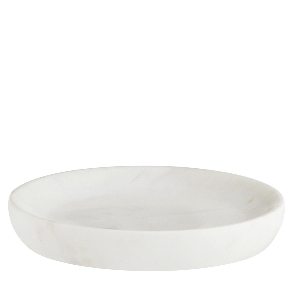 Storage & Organization Tava pentru accesorii baie alba din marmura 13 cm Misty Madam Stoltz