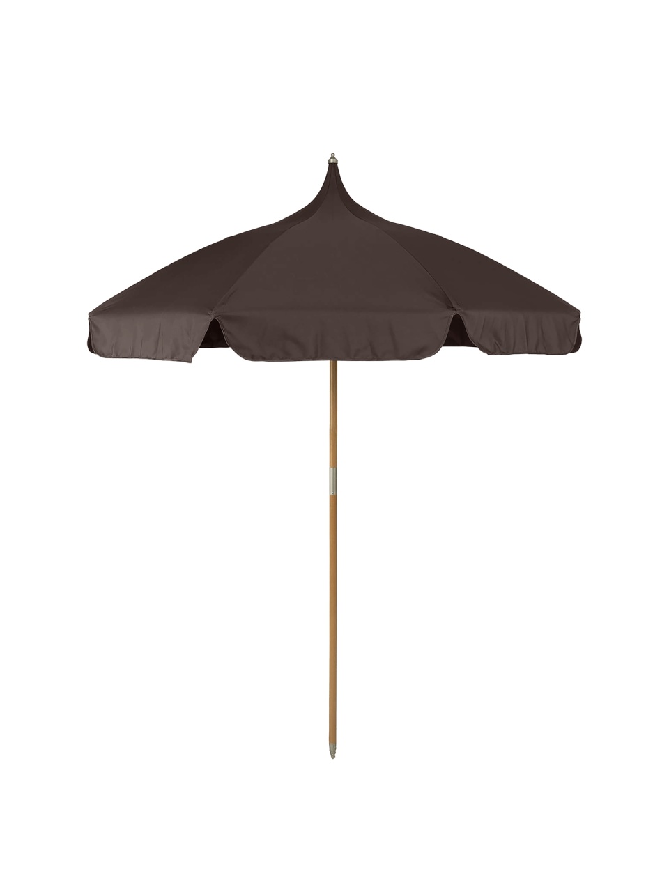 Outdoor Umbrellas & Sunshades Umbrela soare maro ciocolata din fibre sintetice Lull Ferm Living