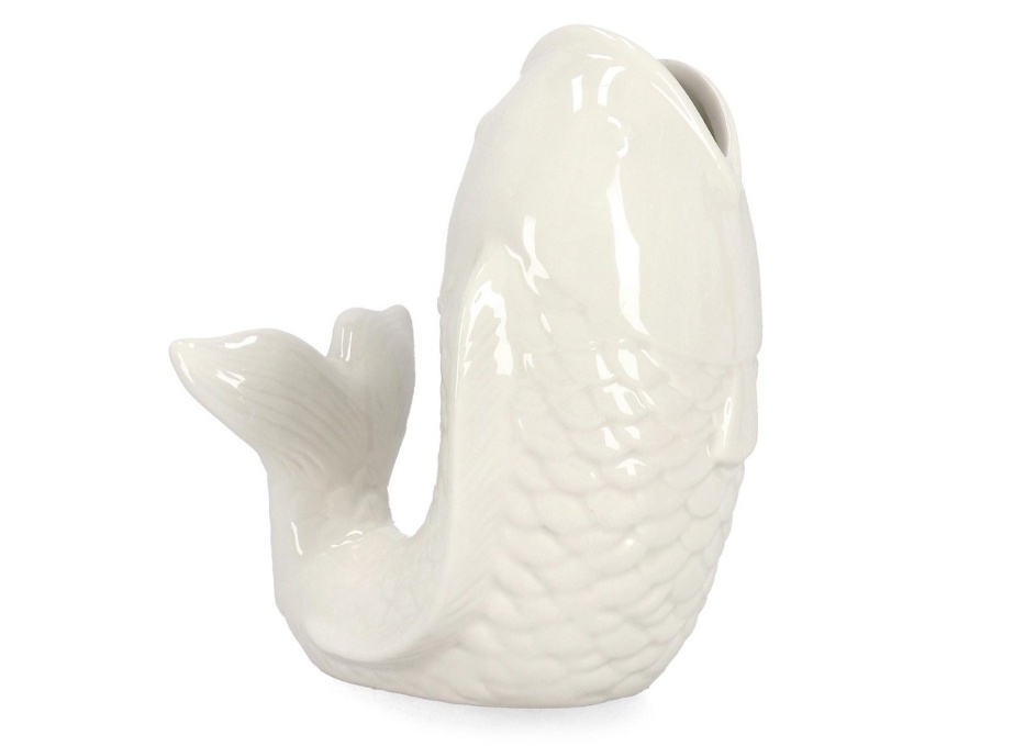 Vases Vaza alba din ceramica 23 cm Rhiver Bizzotto