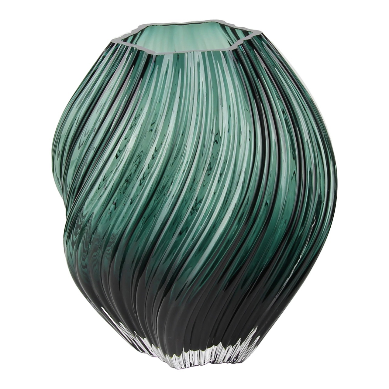 Vaza verde din sticla 23 cm Megan House Nordic