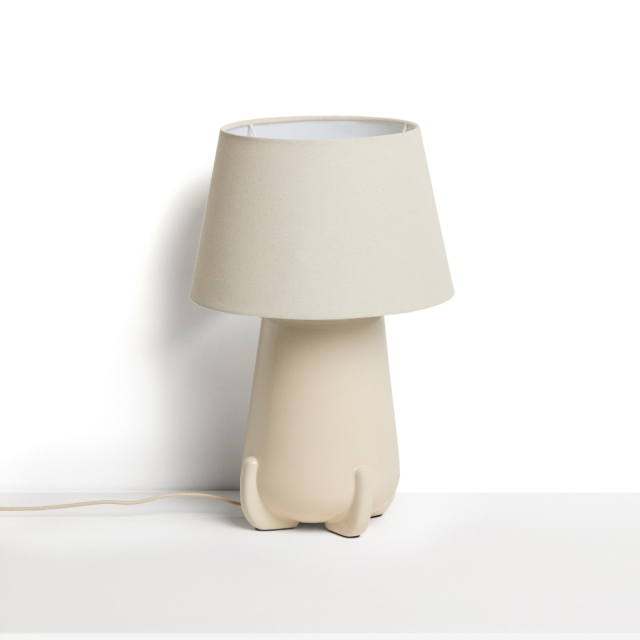 bec w21/5w Veioza ecru din ceramica 46 cm Odra Kave Home