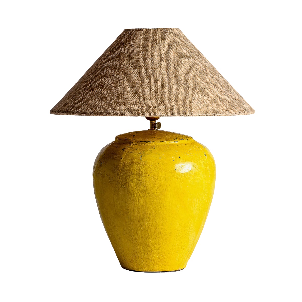 Lamps Veioza galben mustar/maro din ceramica 50 cm Avy Vical Home