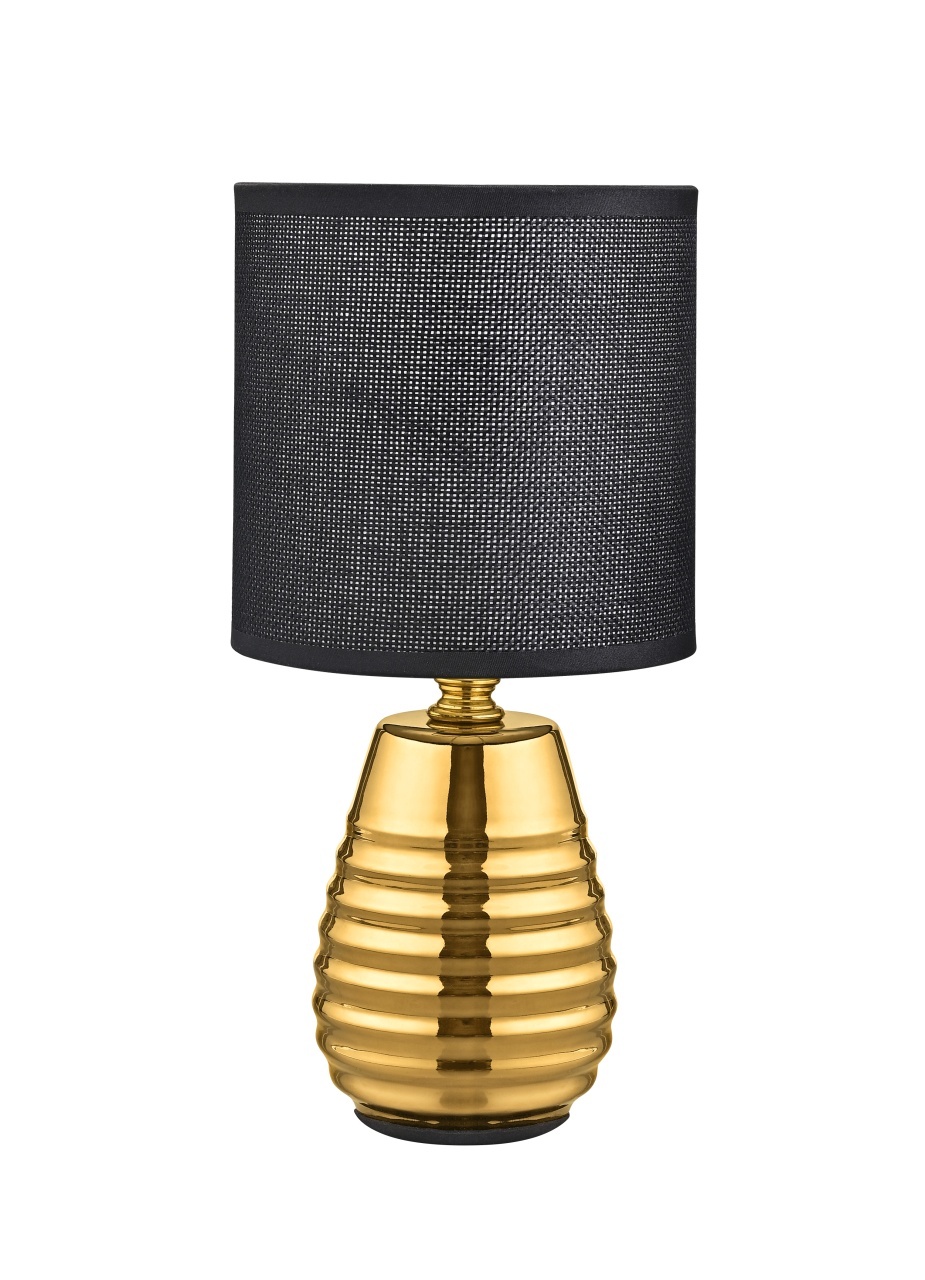 Lamps Veioza neagra/aurie din ceramica 27 cm Stolowa Zuma Line