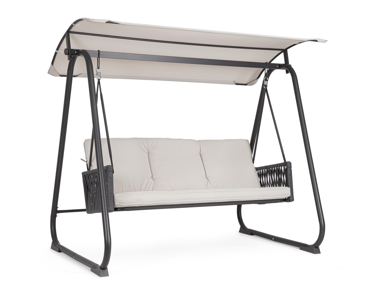 Outdoor Living Balansoar exterior gri deschis din metal Dedalo Bizzotto