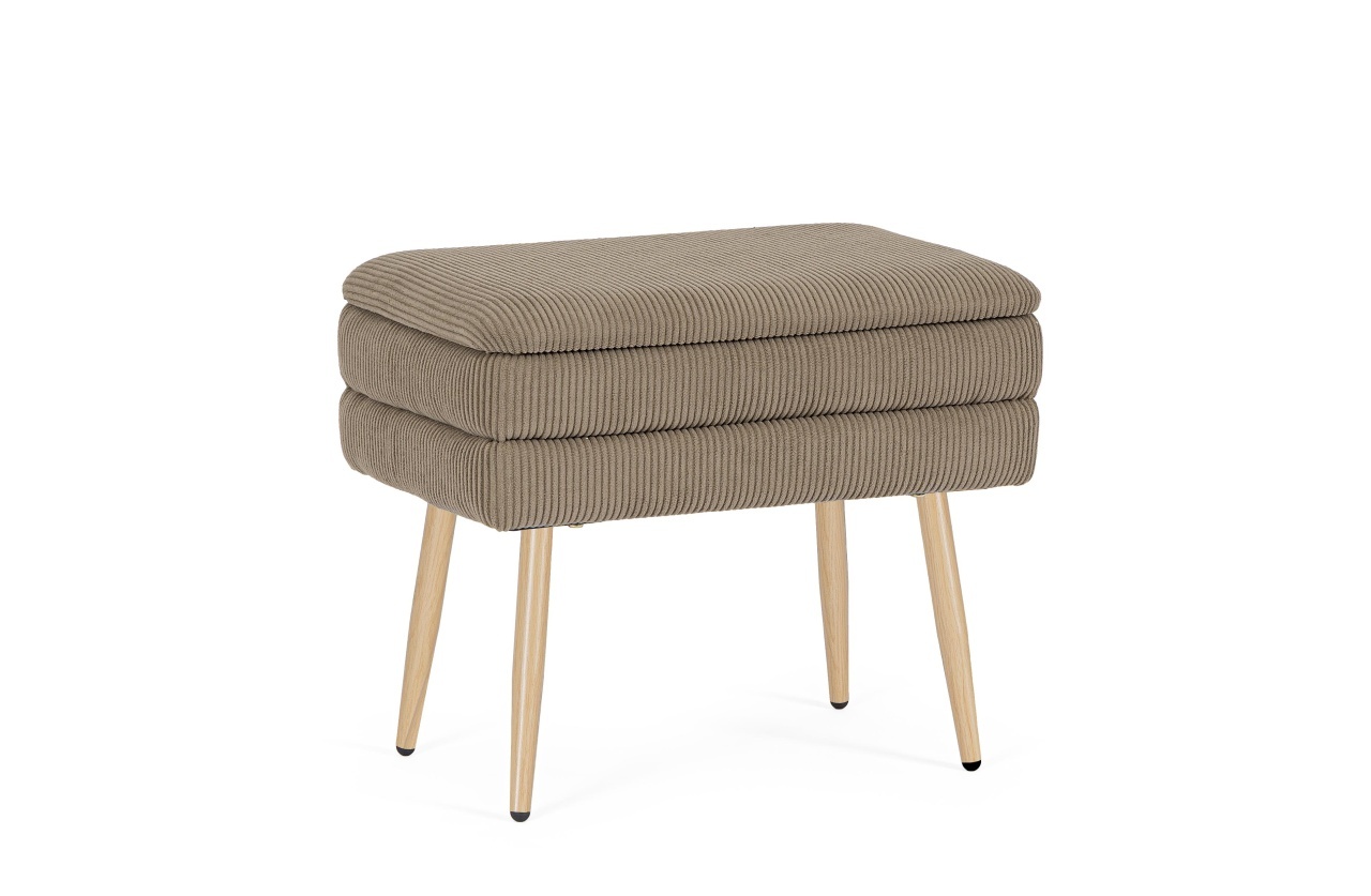 Chairs Bancheta maro/grej din textil 50 cm Olga Bizzotto