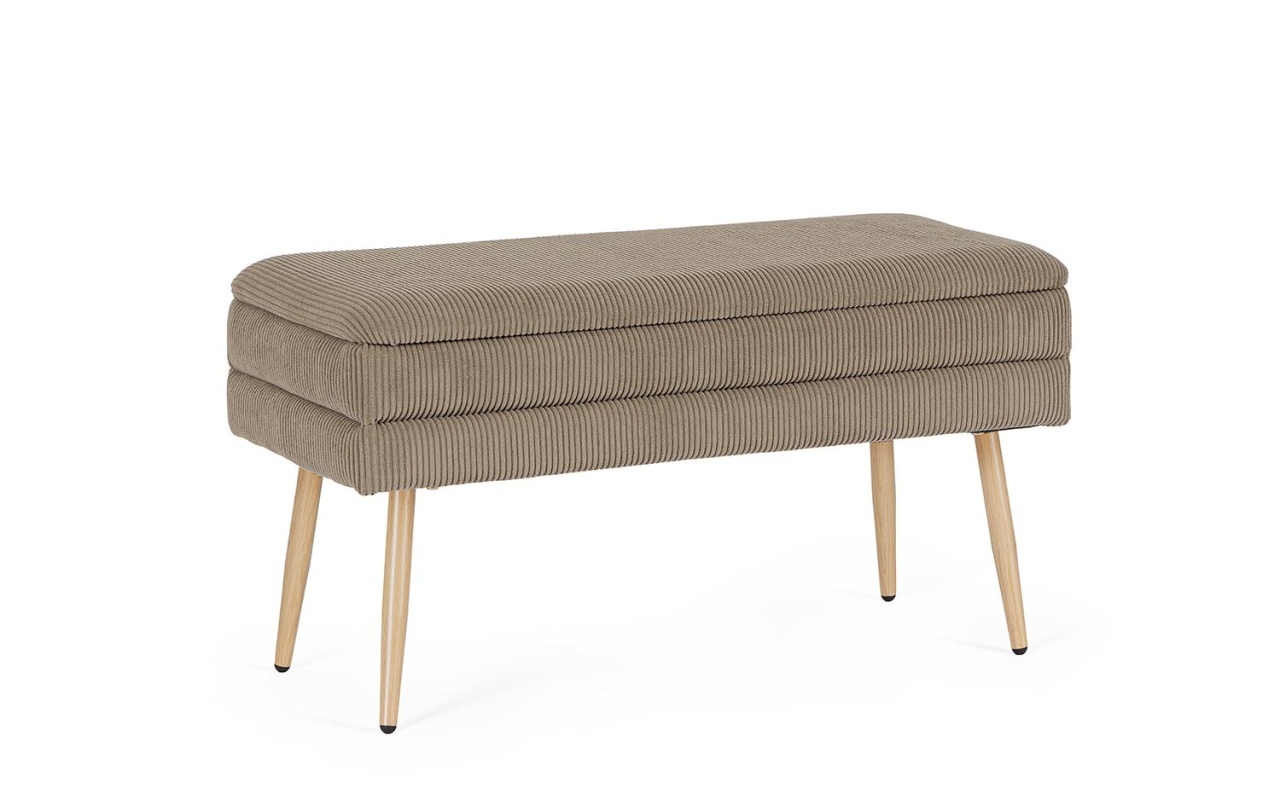 Chairs Bancheta maro/grej din textil 80 cm Olga Bizzotto