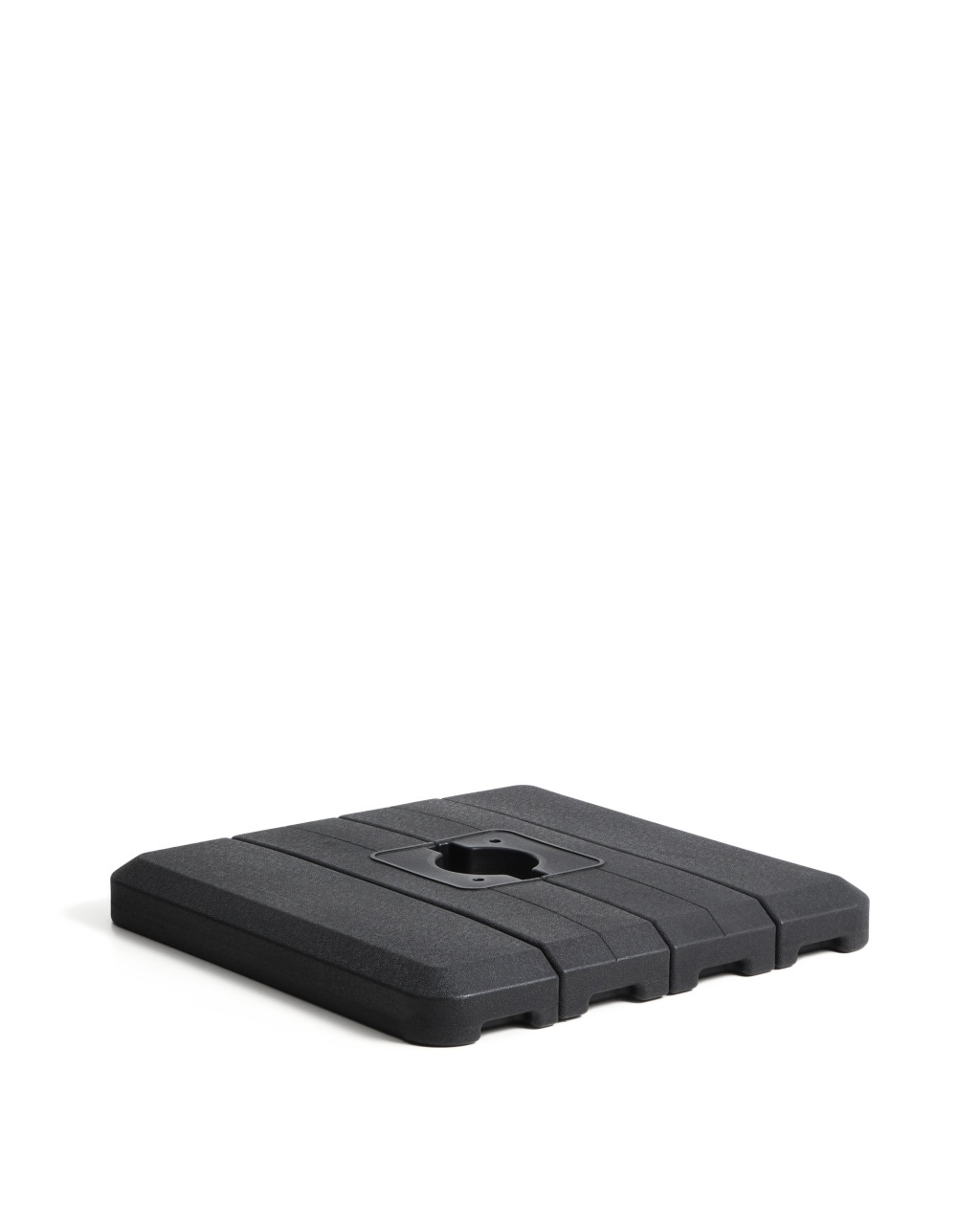 scaune plastic terasa Baza pentru umbrela neagra din plastic Alfaz Kave Home