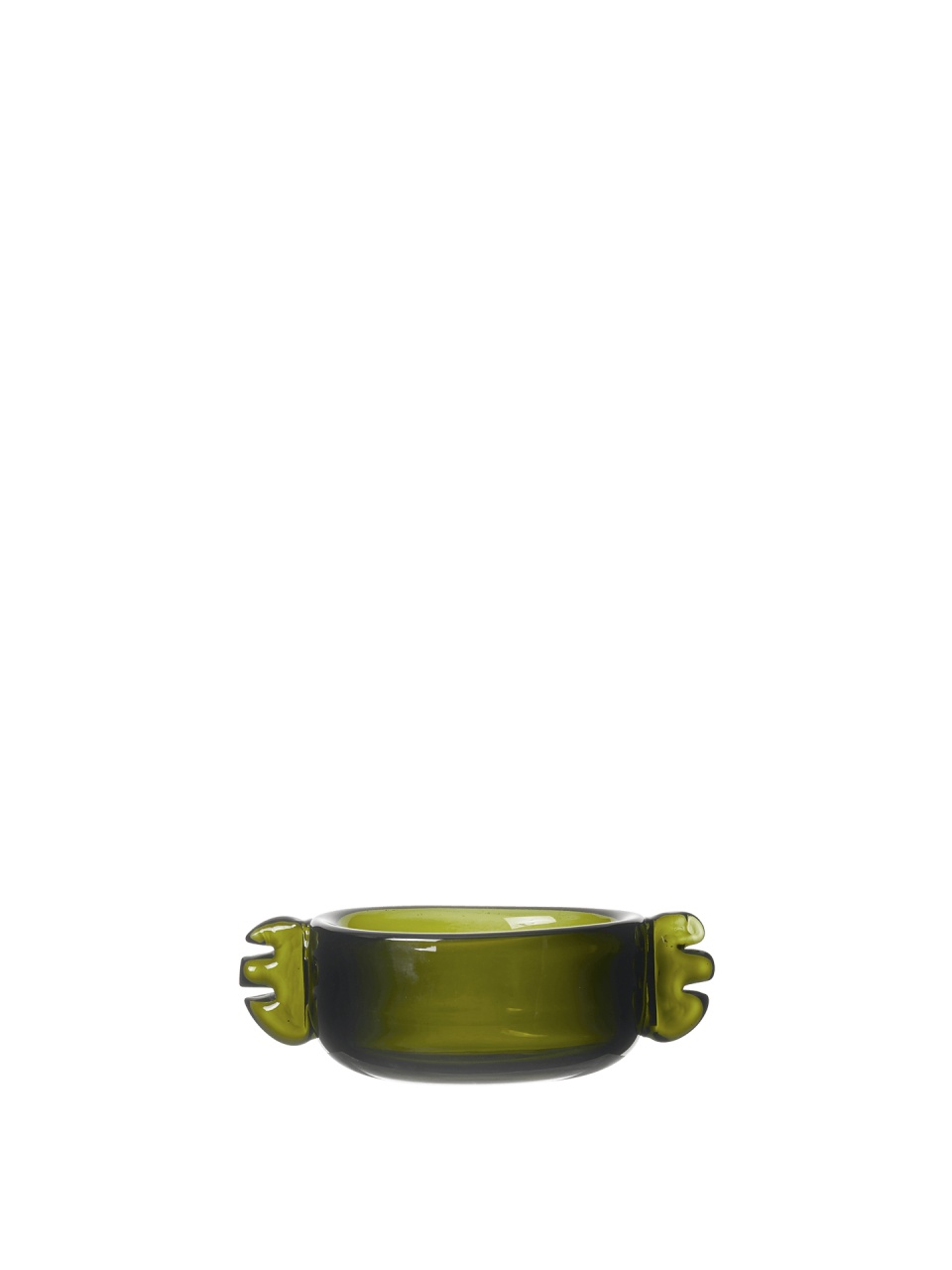 Dinnerware Bol decorativ verde din sticla 15x23 cm Alas Ferm Living