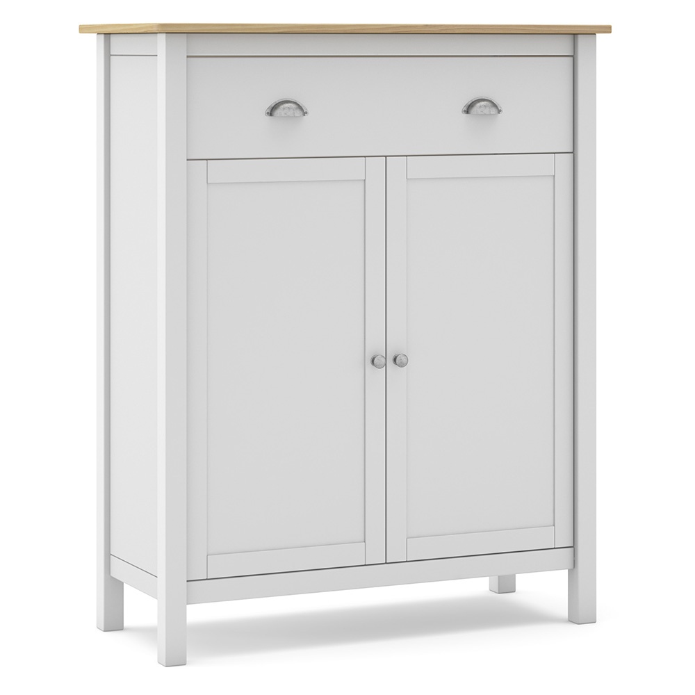 Buffets & Sideboards Bufet inferior maro/alb din lemn 90 cm Misti Quiet Object