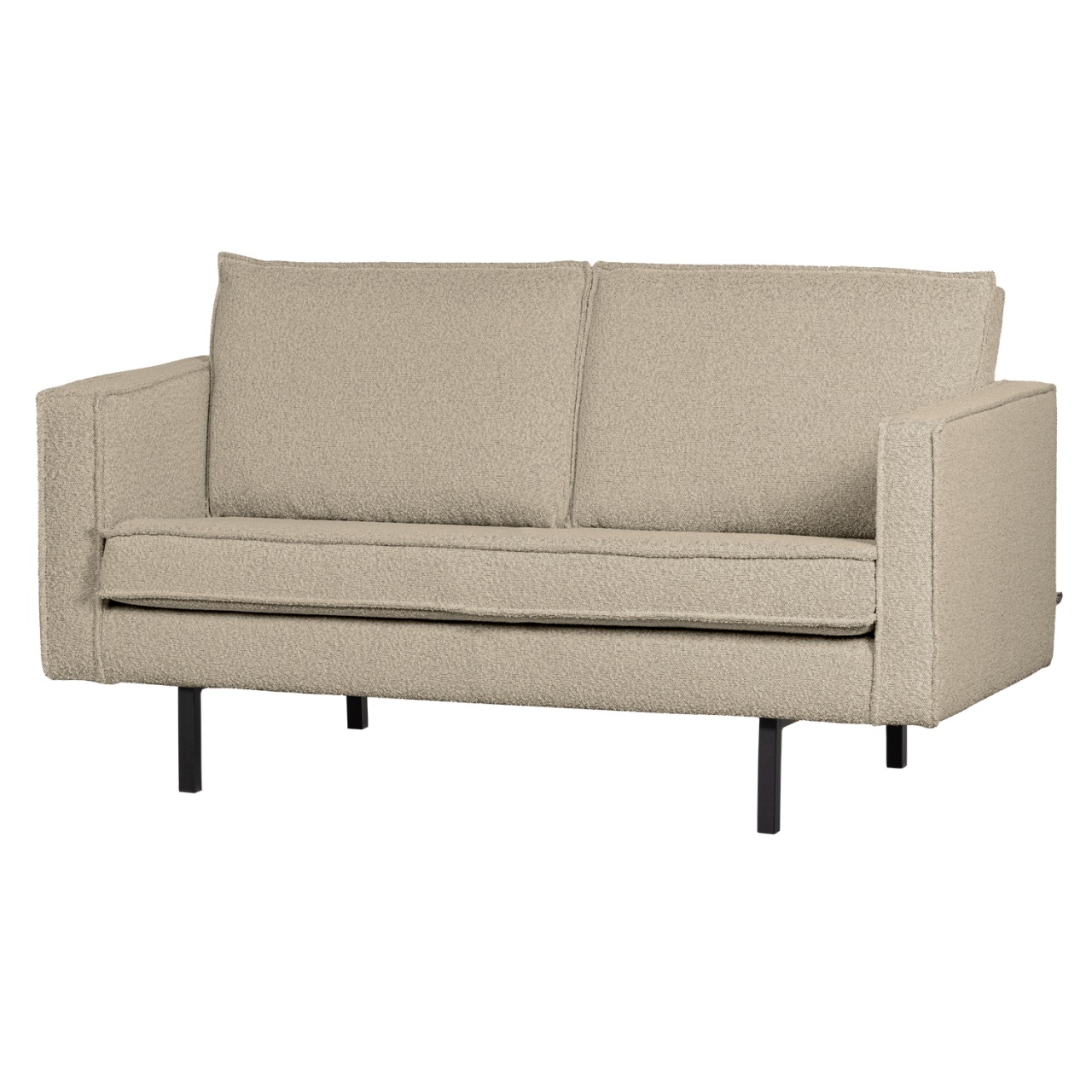 Sofas Canapea bej din textil pentru 2 persoane Rodeo Boucle Woood