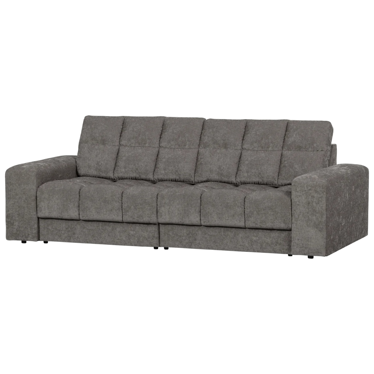 Sofas Canapea gri din textil pentru 2 persoane Second Date Woood
