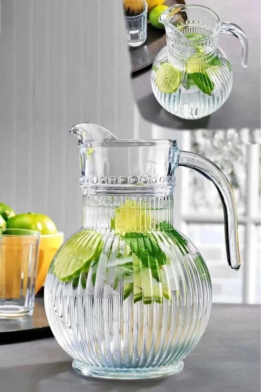 folie pvc transparenta Carafa transparenta din sticla 1,9 L BEV6601 The Home Collection