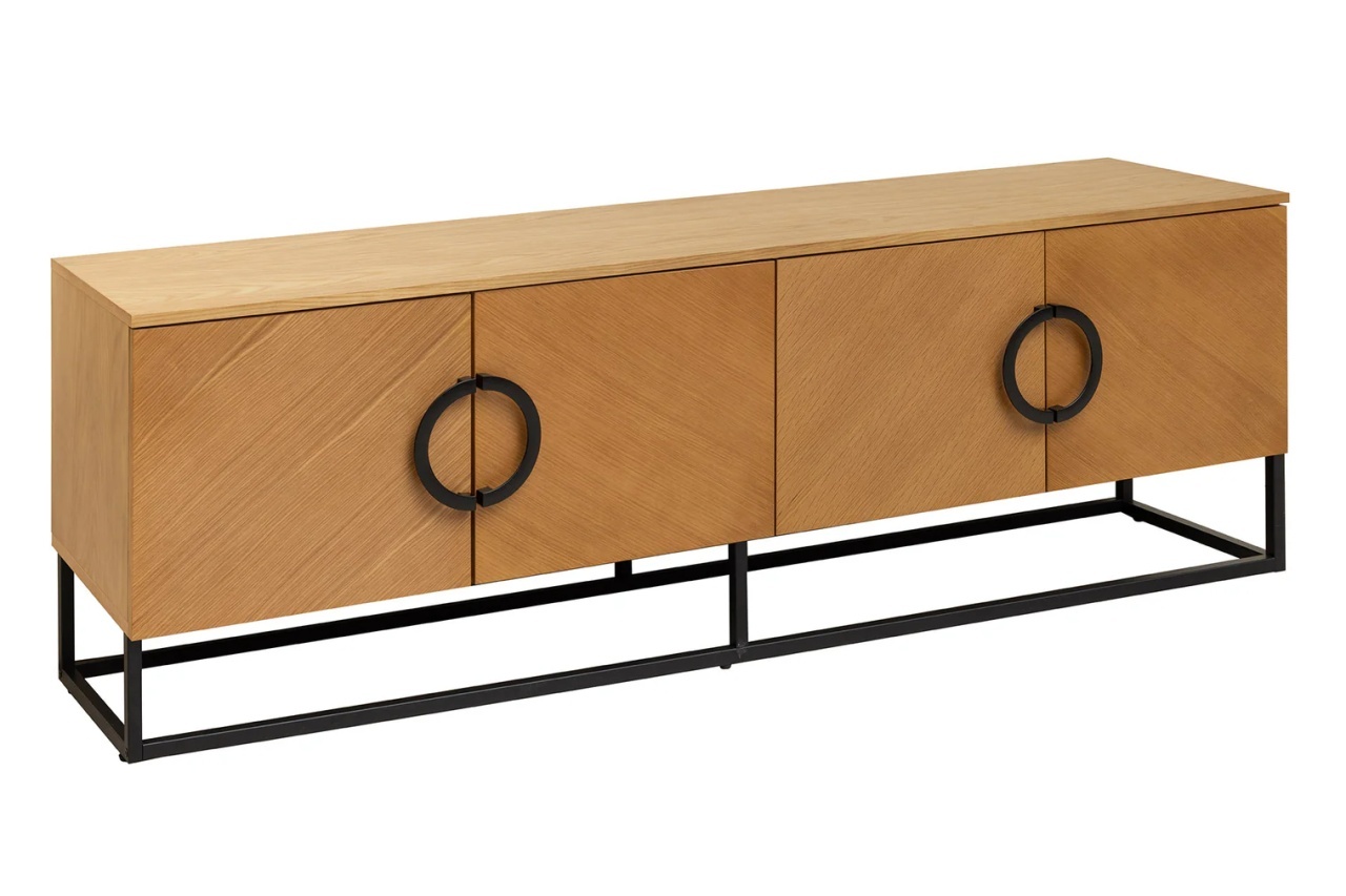 comoda tv Comoda TV maro deschis din metal 180 cm Grandezza The Home Collection