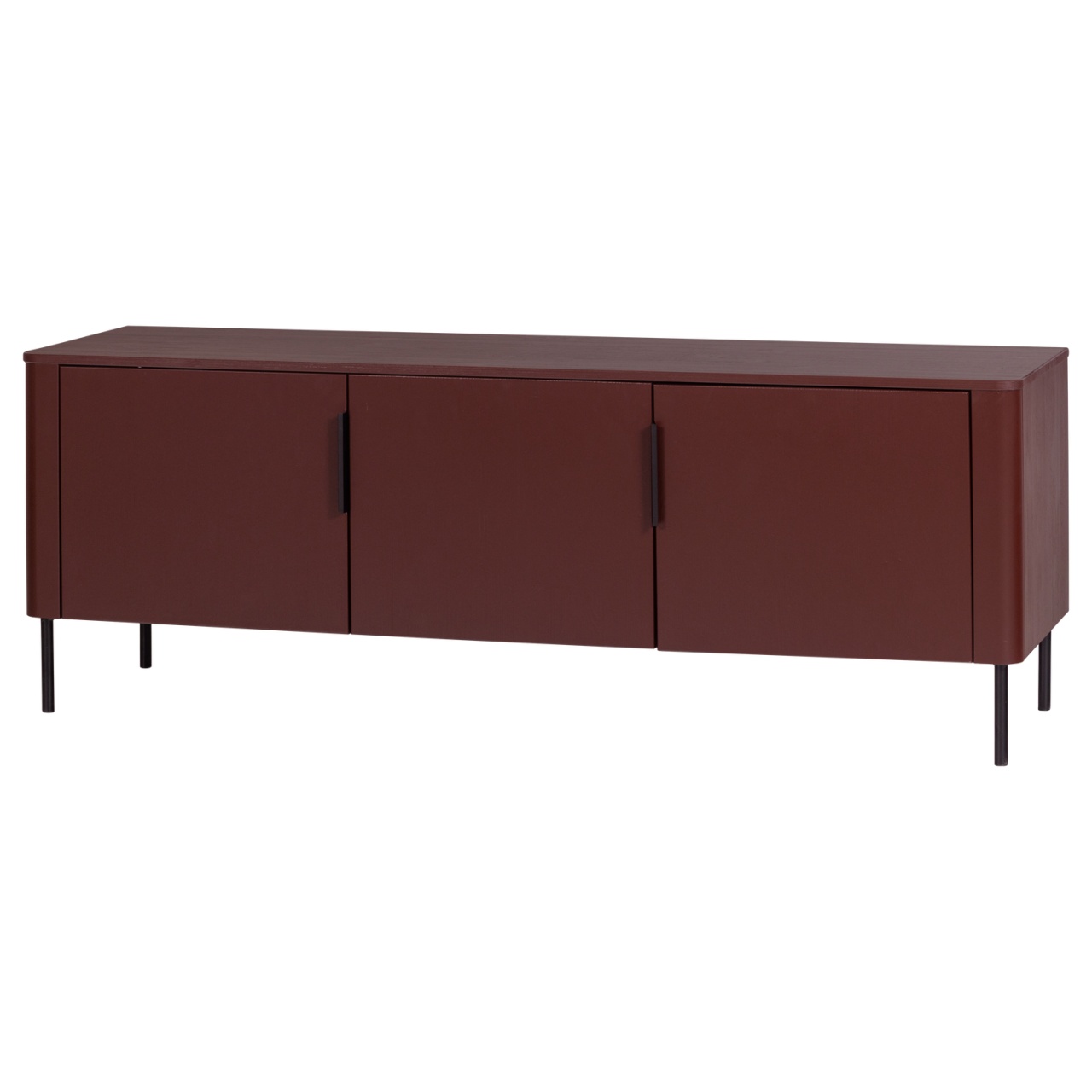 Entertainment Centers & TV Stands Comoda TV rosu burgund din lemn 154 cm Gunnar Woood