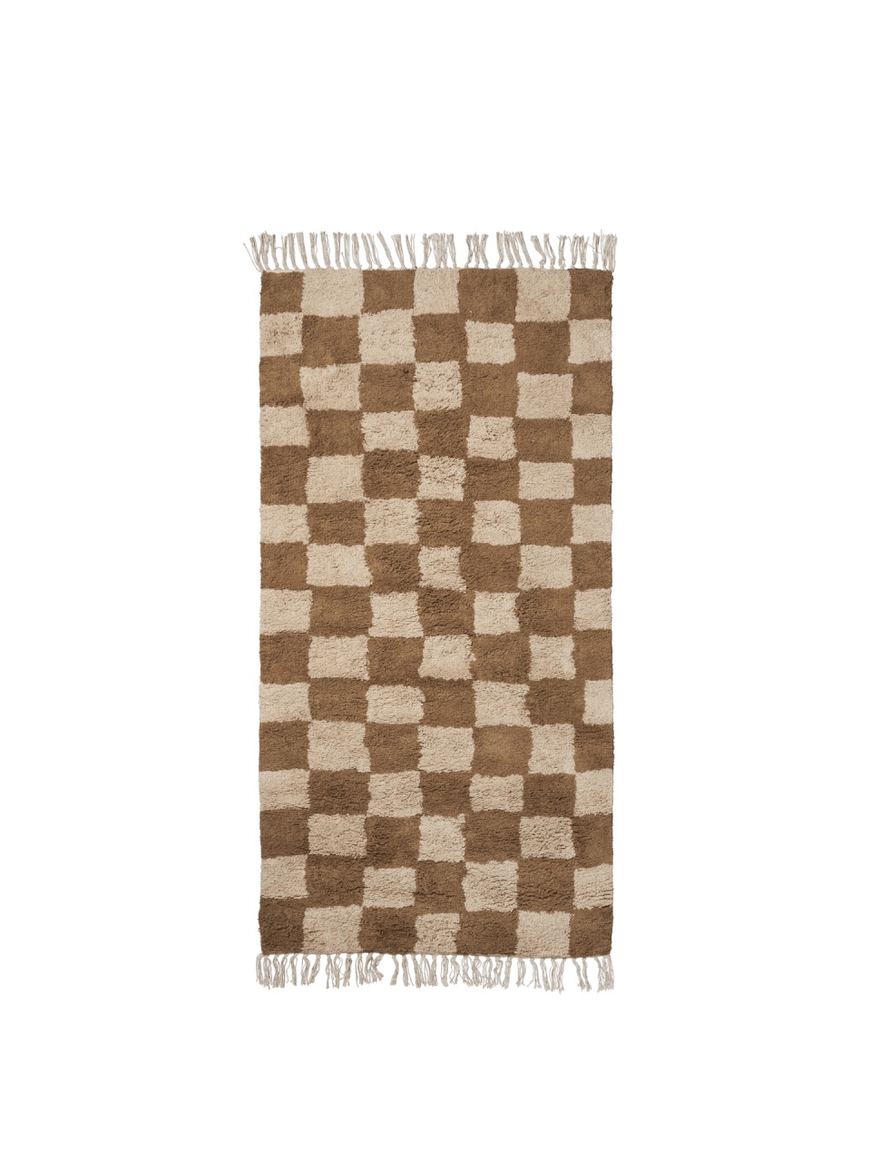 covor living 300/400 Covor maro/bej nisipiu din bumbac 80x150 cm Mara Ferm Living