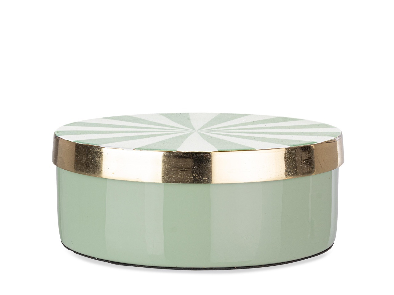Household Storage Containers Cutie cu capac verde/aurie din metal Donya Big Bizzotto