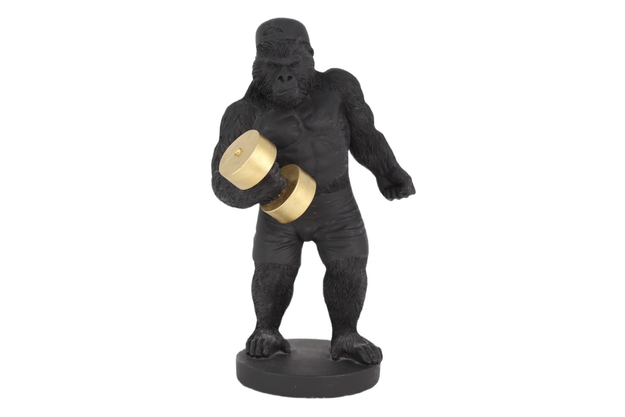 pirații din caraibe: pe ape și mai tulburi Decoratiune neagra/aurie din fibre sintetice 29 cm King Ape The Home Collection