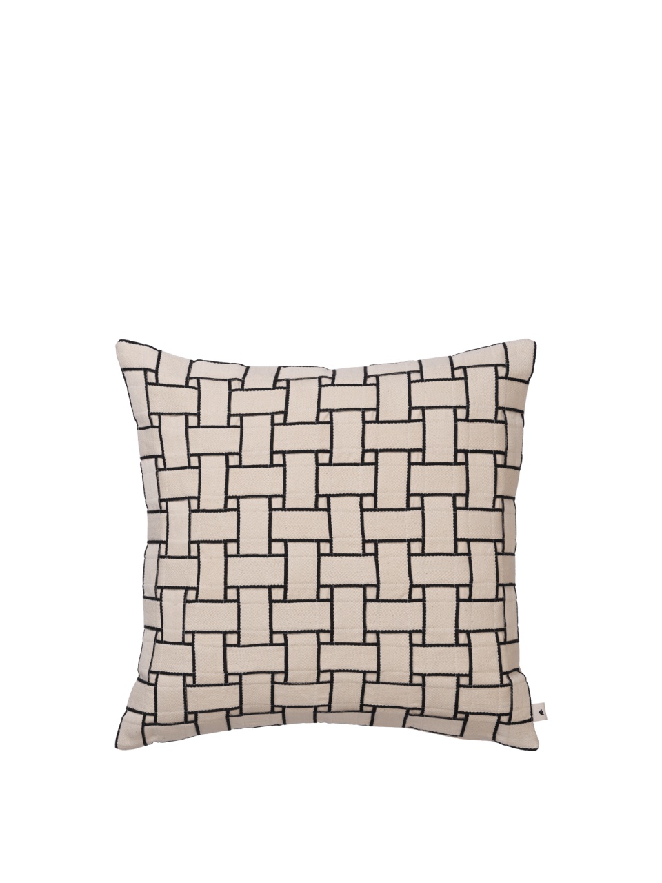 Pillowcases & Shams Fata de perna alb antic/neagra din bumbac 50x50 cm Lattice Ferm Living