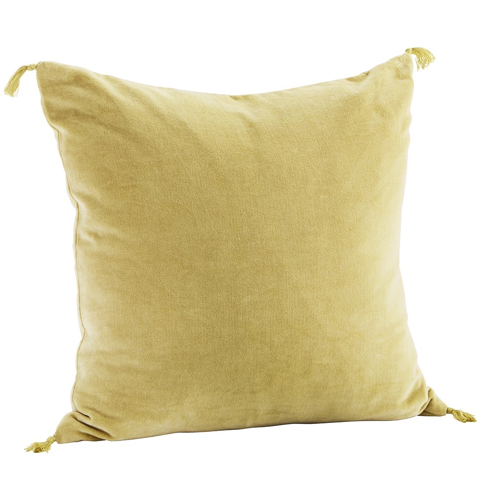 Pillowcases & Shams Fata de perna galbena din catifea 50x50 cm Maxi Madam Stoltz