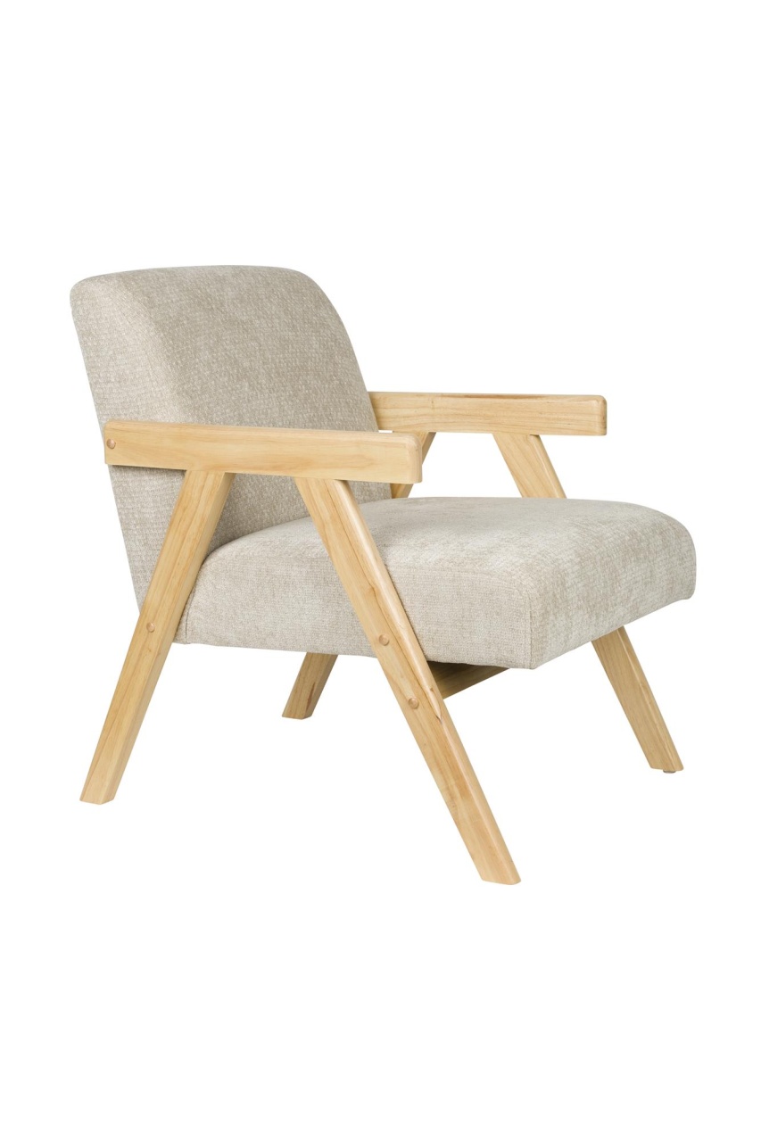 Quiet Object Fotoliu bej din textil Panadero Natural Quiet Object