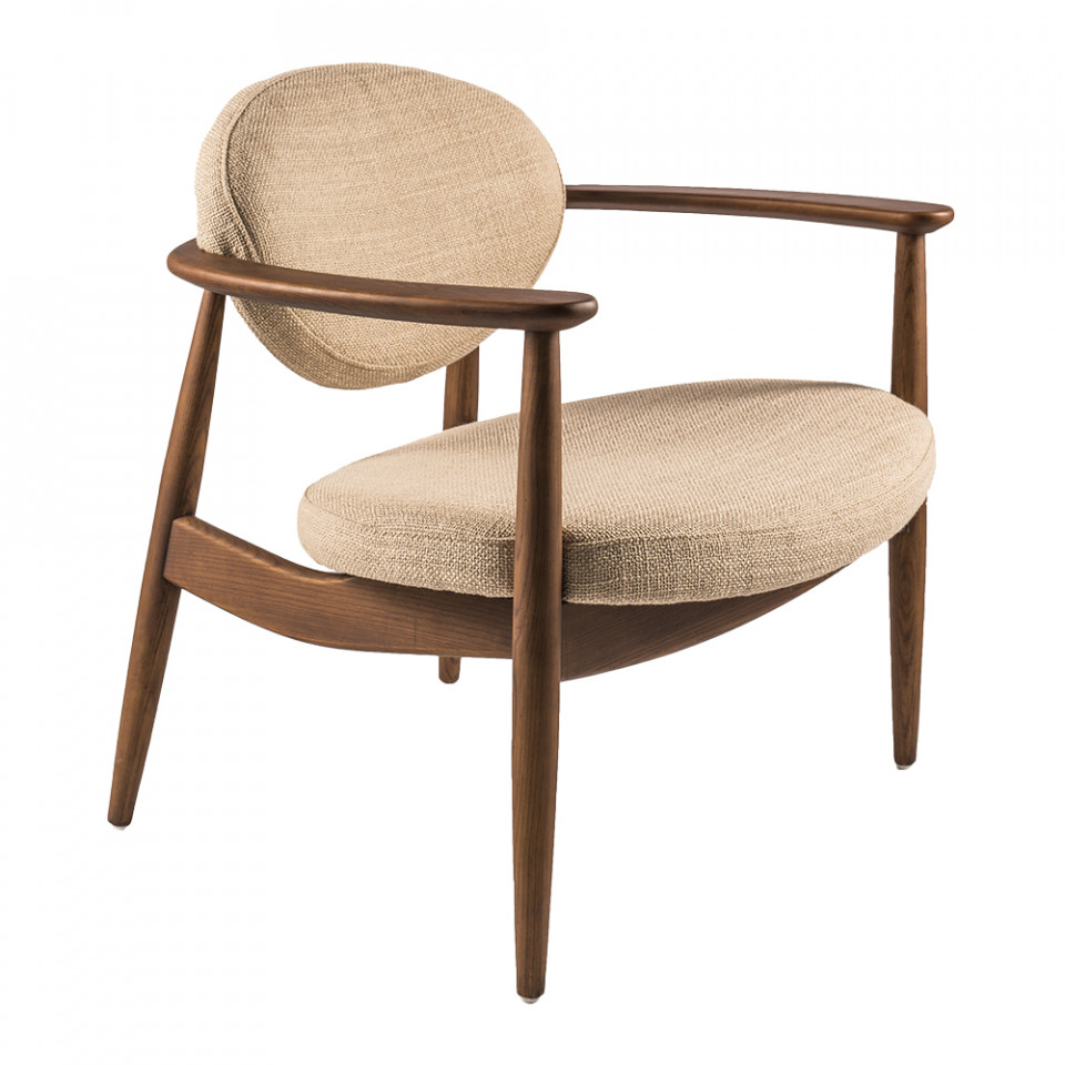 fotoliu Fotoliu bej/maro din textil Roundy Pols Potten