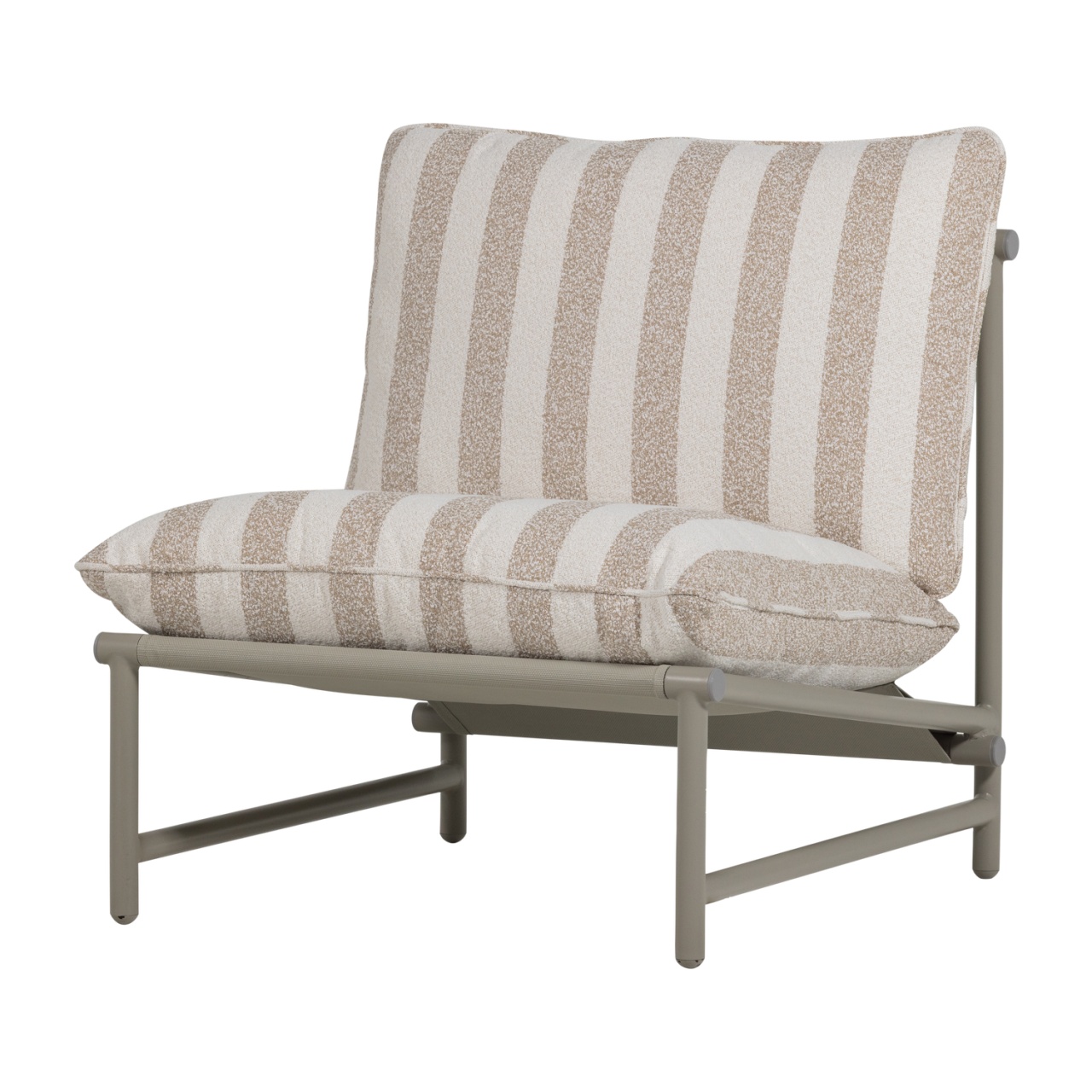 Outdoor Furniture Fotoliu exterior alb/bej nisipiu din textil Elvo Woood